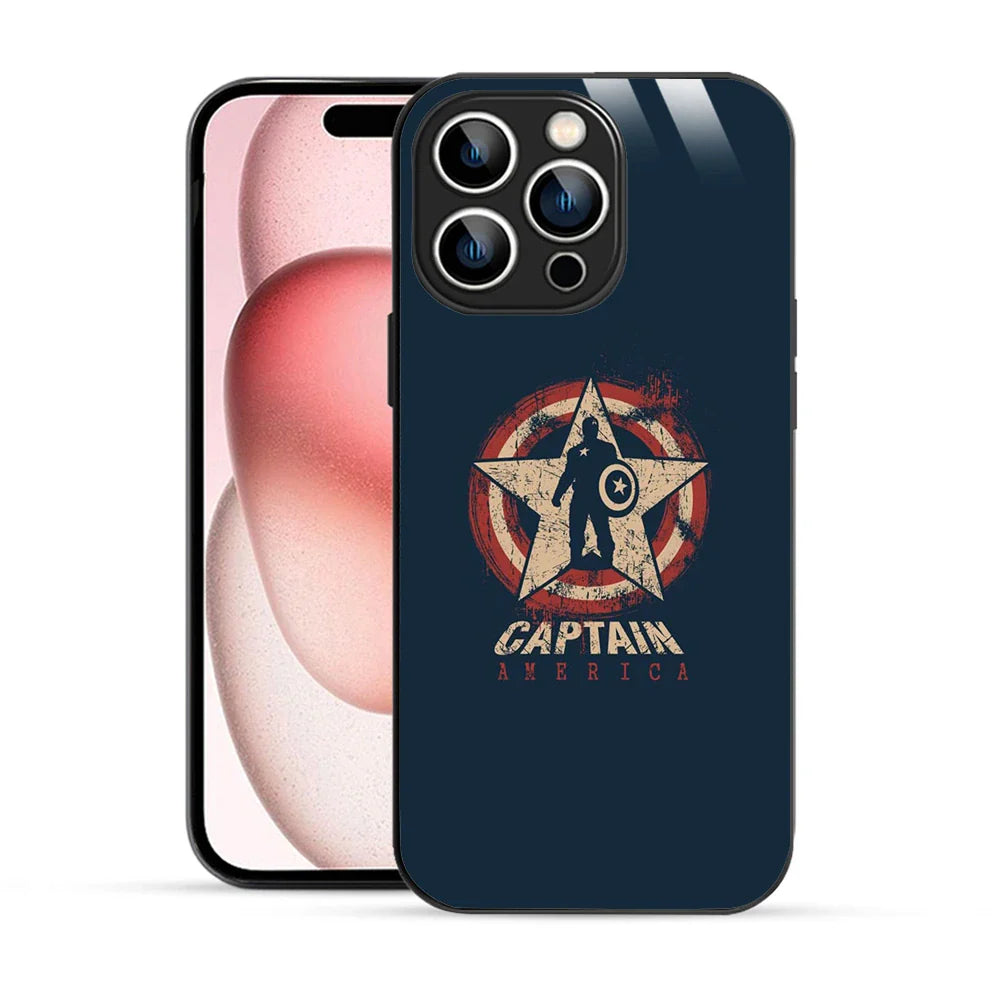 Bornstud Captain America Star Printed Case for iPhone 15 Pro