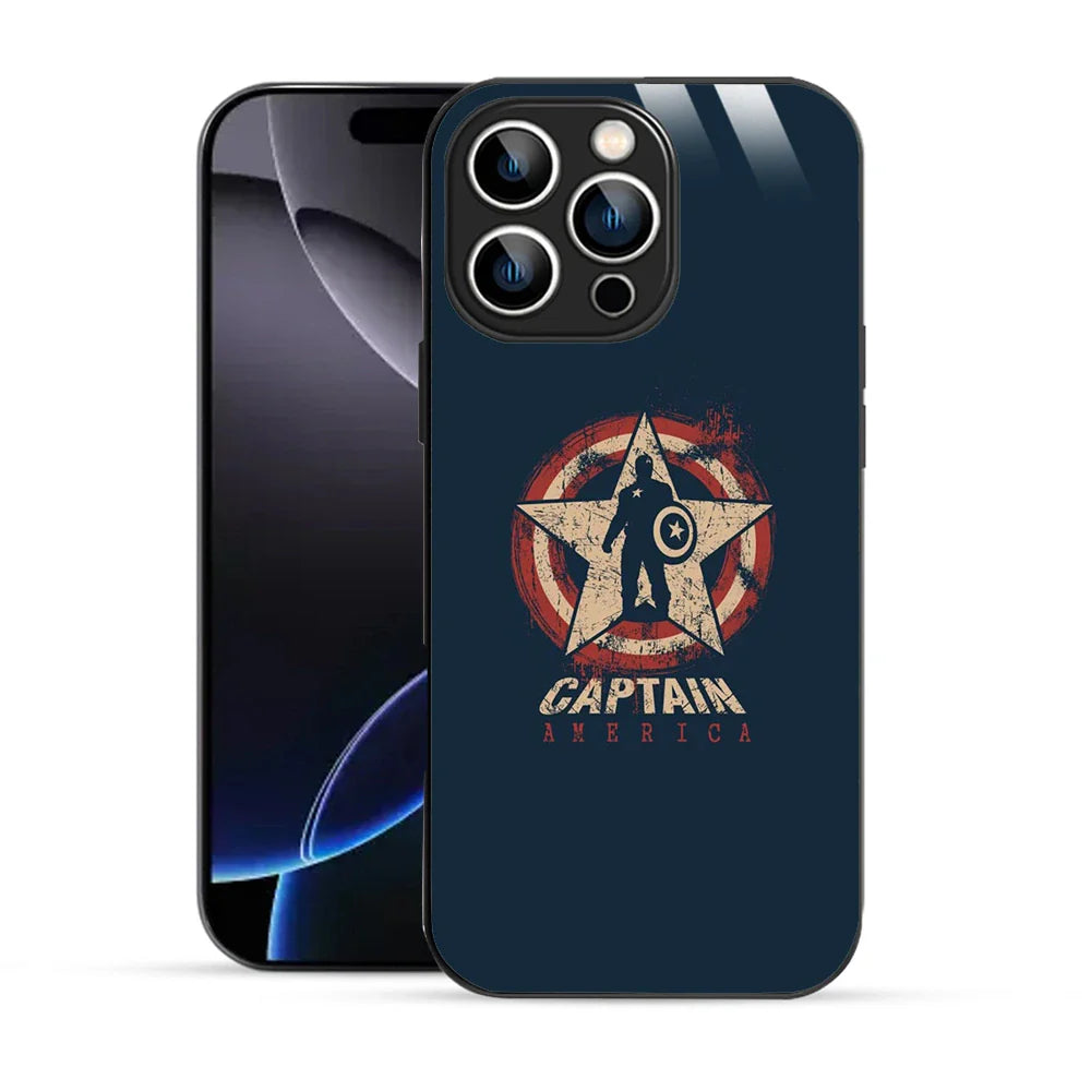 Bornstud Captain America Star Printed Case for iPhone 16 Pro Max