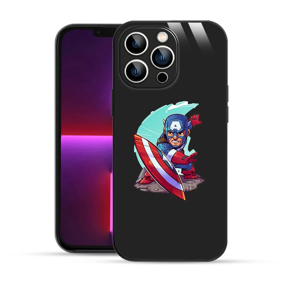 Bornstud Captain America Chibi Style Printed Case for iPhone 13 Pro Max