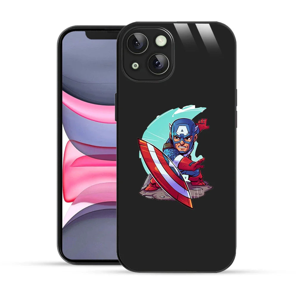 Bornstud Captain America Chibi Style Printed Case for iPhone 14 Plus