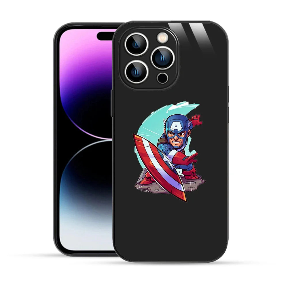 Bornstud Captain America Chibi Style Printed Case for iPhone 14 Pro