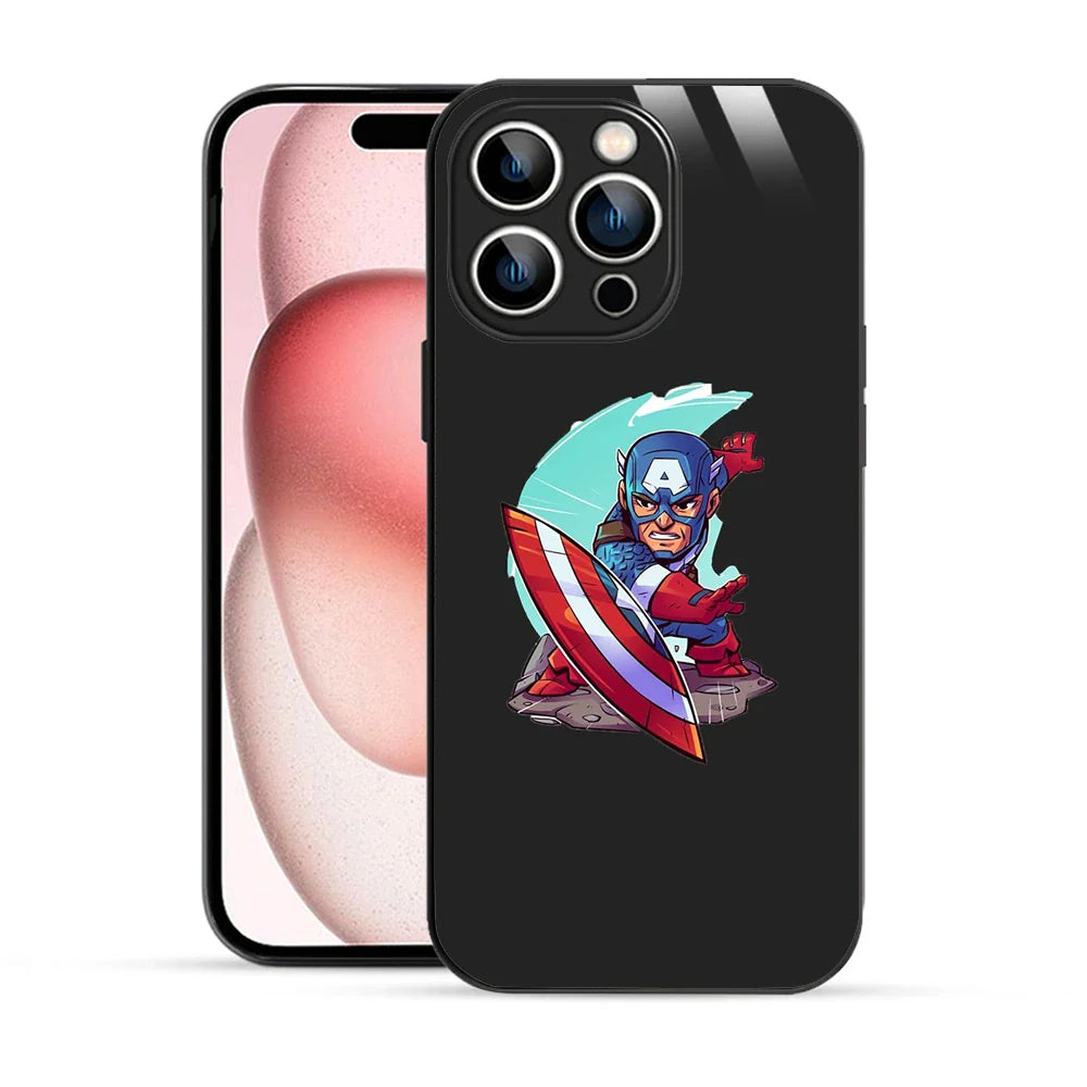 Bornstud Captain America Chibi Style Printed Case for iPhone 15 Pro