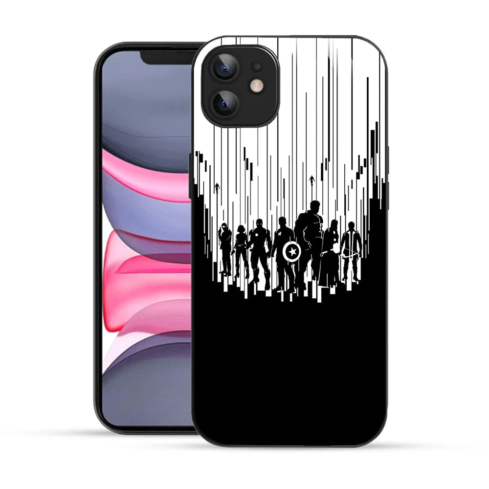 Bornstud Avengers Silhouette Art Printed Case for iPhone 12