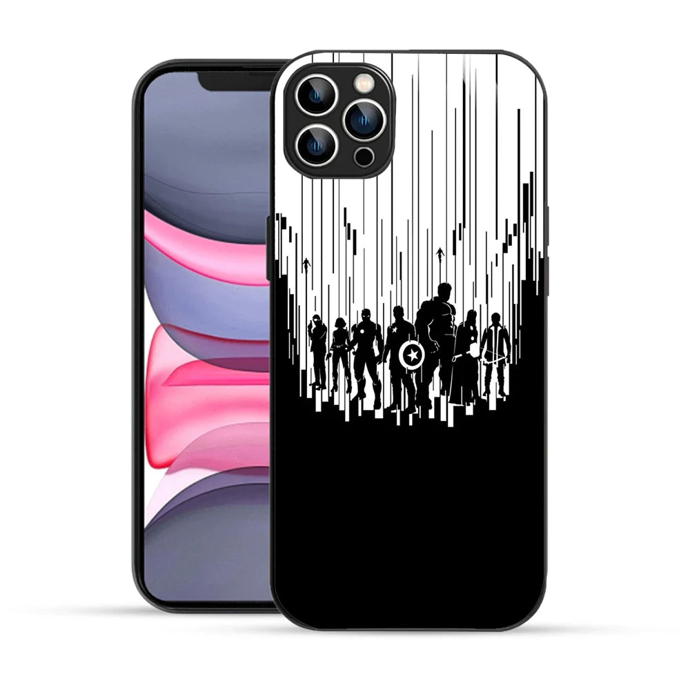 Bornstud Avengers Silhouette Art Printed Case for iPhone 12 Pro