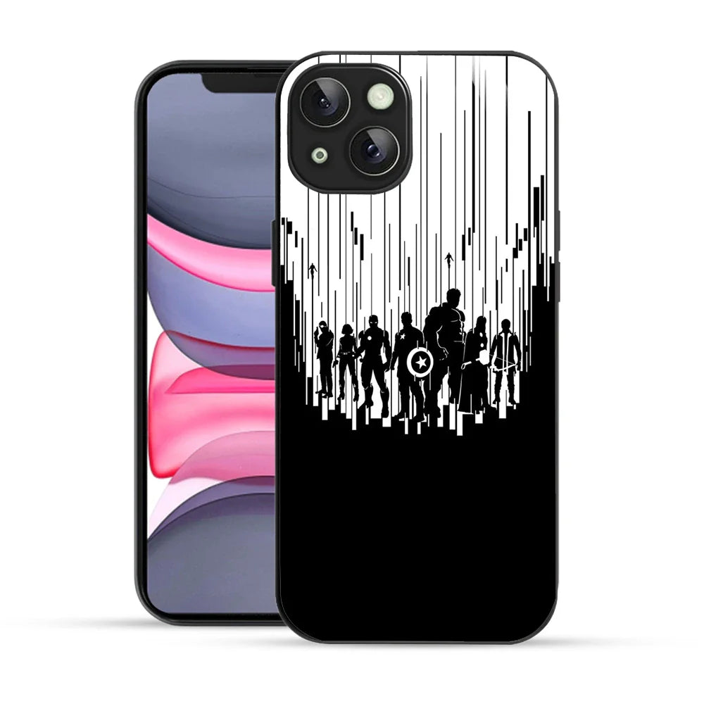 Bornstud Avengers Silhouette Art Printed Case for iPhone 13