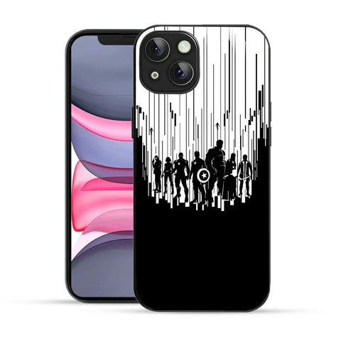 Bornstud Avengers Silhouette Art Printed Case for iPhone 14 Plus