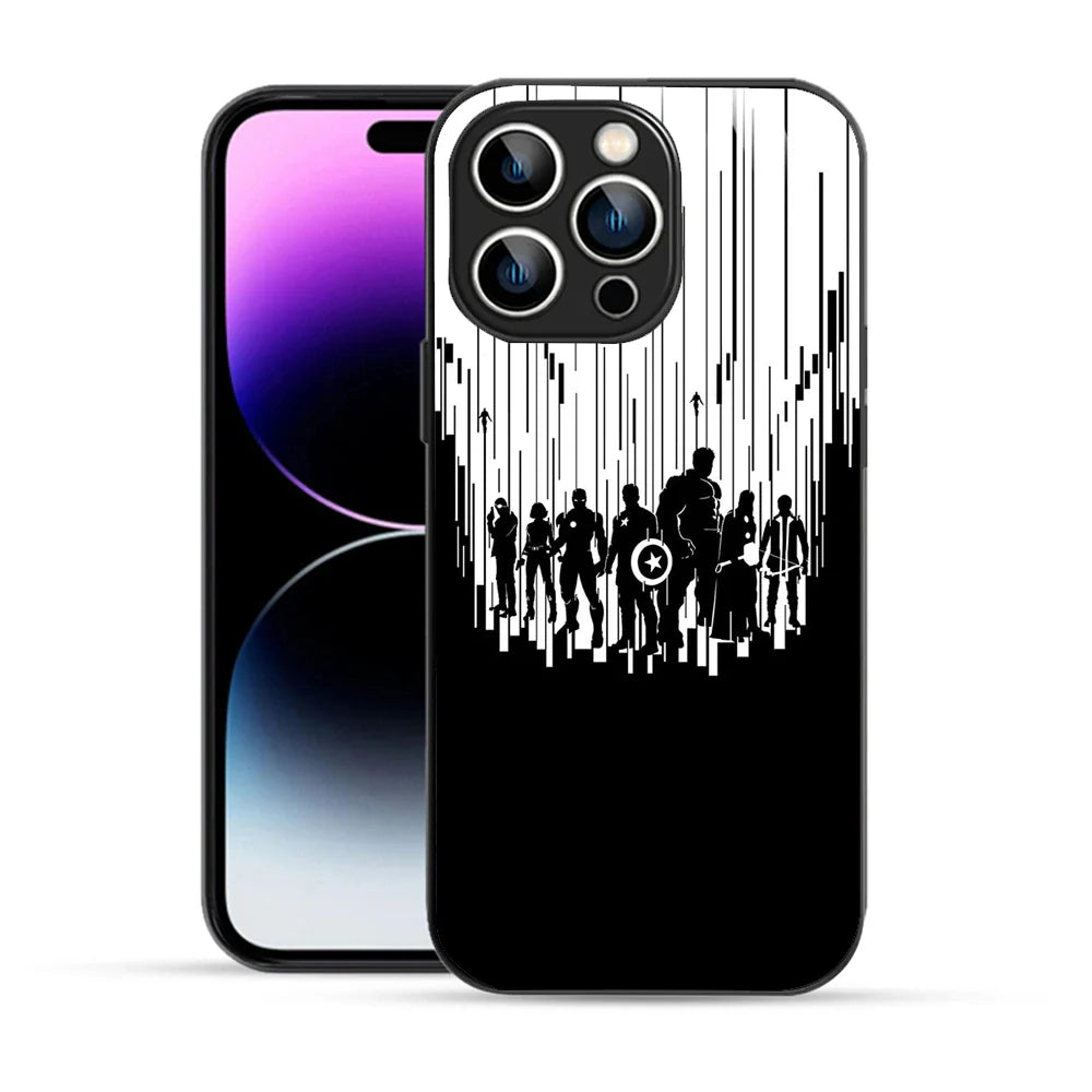 Bornstud Avengers Silhouette Art Printed Case for iPhone 14 Pro Max