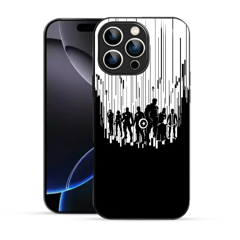 Bornstud Avengers Silhouette Art Printed Case for iPhone 16 Pro