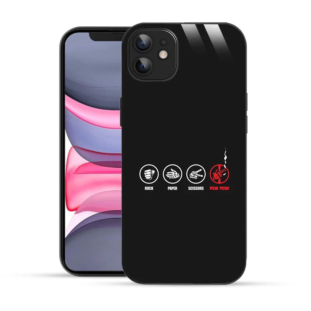Bornstud Rock Paper Scissors Pew Printed Case for iPhone 11