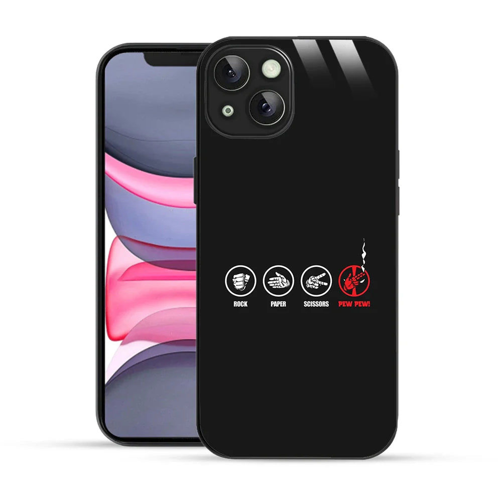 Bornstud Rock Paper Scissors Pew Printed Case for iPhone 14 Plus