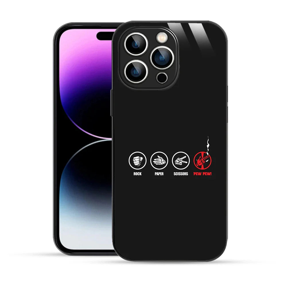 Bornstud Rock Paper Scissors Pew Printed Case for iPhone 14 Pro Max