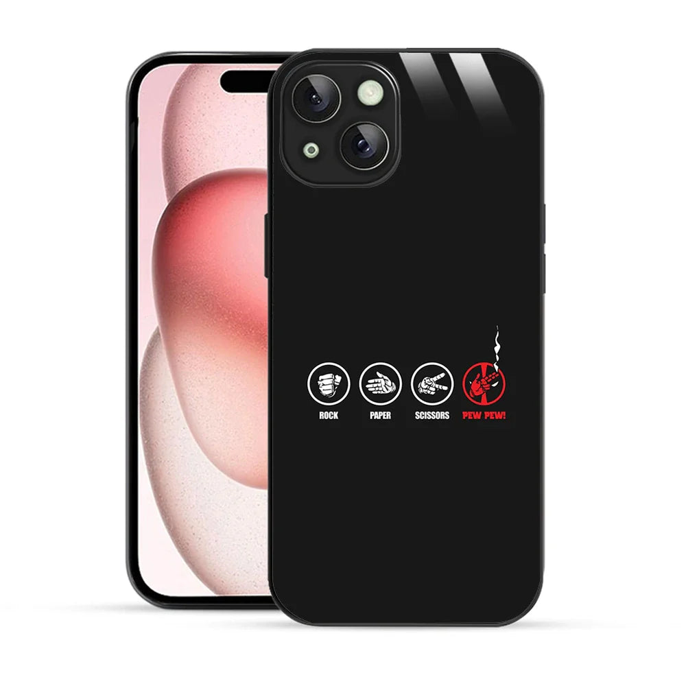 Bornstud Rock Paper Scissors Pew Printed Case for iPhone 15