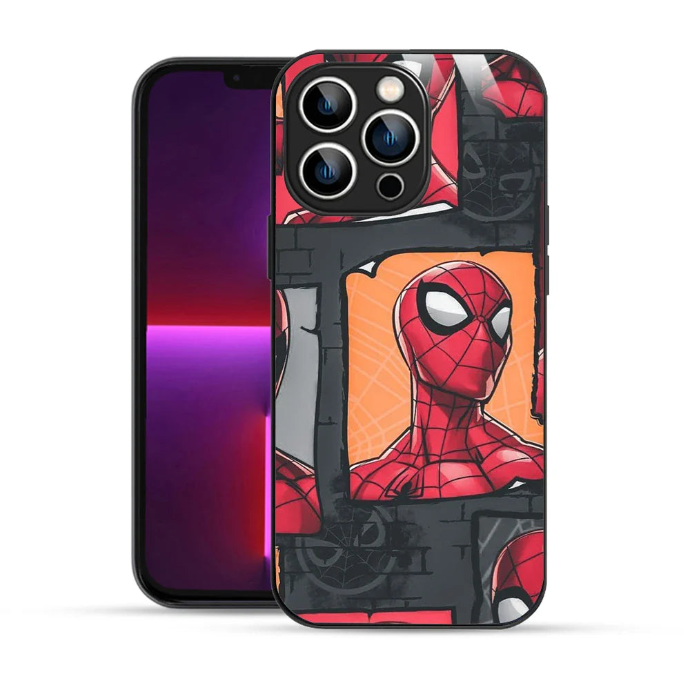Bornstud Webbed Hero Collage Printed Case for iPhone 13 Pro Max