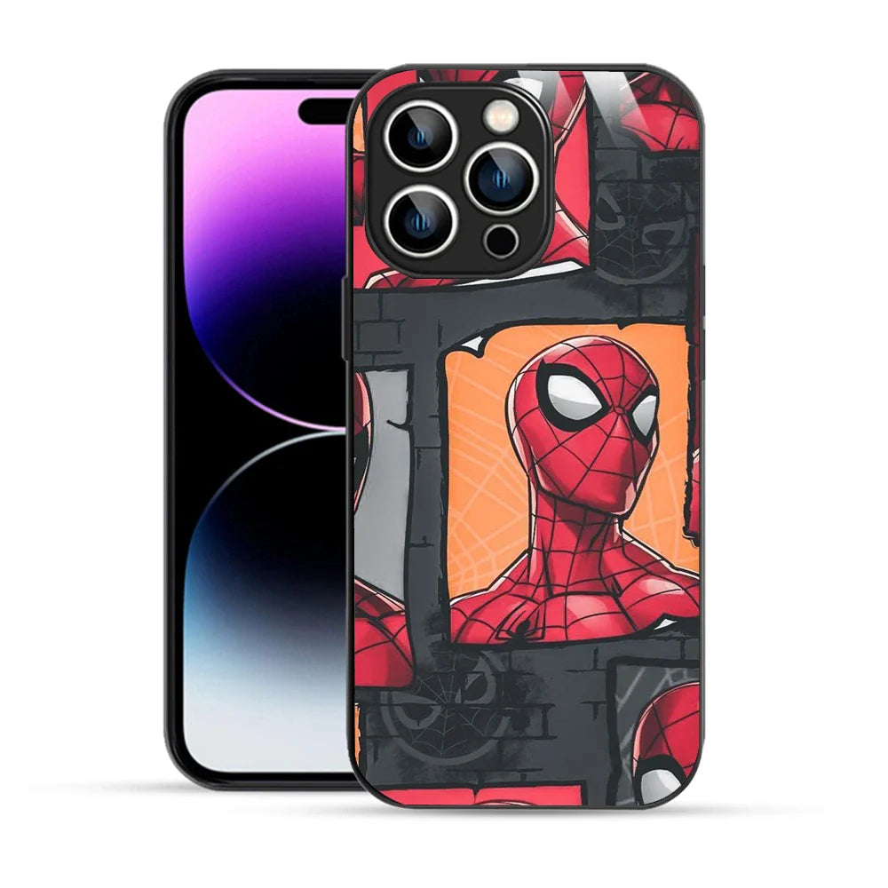 Bornstud Webbed Hero Collage Printed Case for iPhone 14 Pro Max
