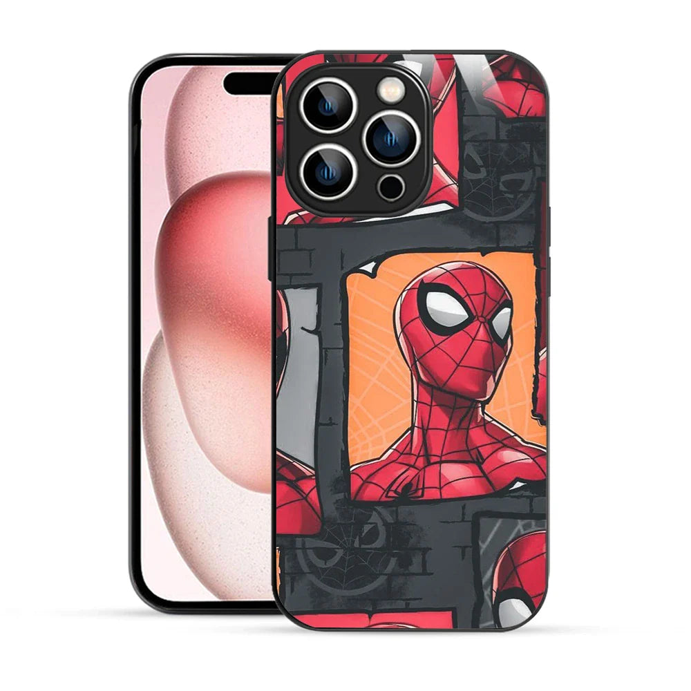 Bornstud Webbed Hero Collage Printed Case for iPhone 15 Pro