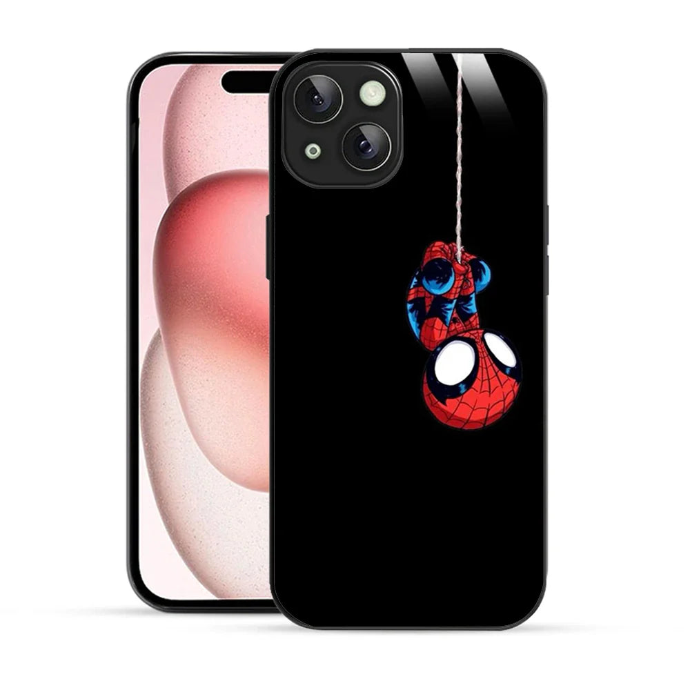 Bornstud Hanging Spider-Man Printed Case for iPhone 15 Plus