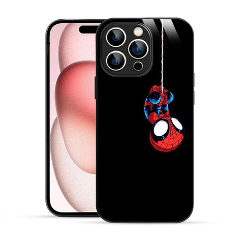Bornstud Hanging Spider-Man Printed Case for iPhone 15 Pro Max