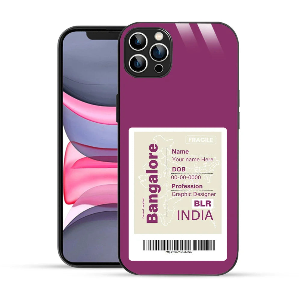 Bornstud Personalised my City tag Printed Case for iPhone 11 Pro Boysenberry