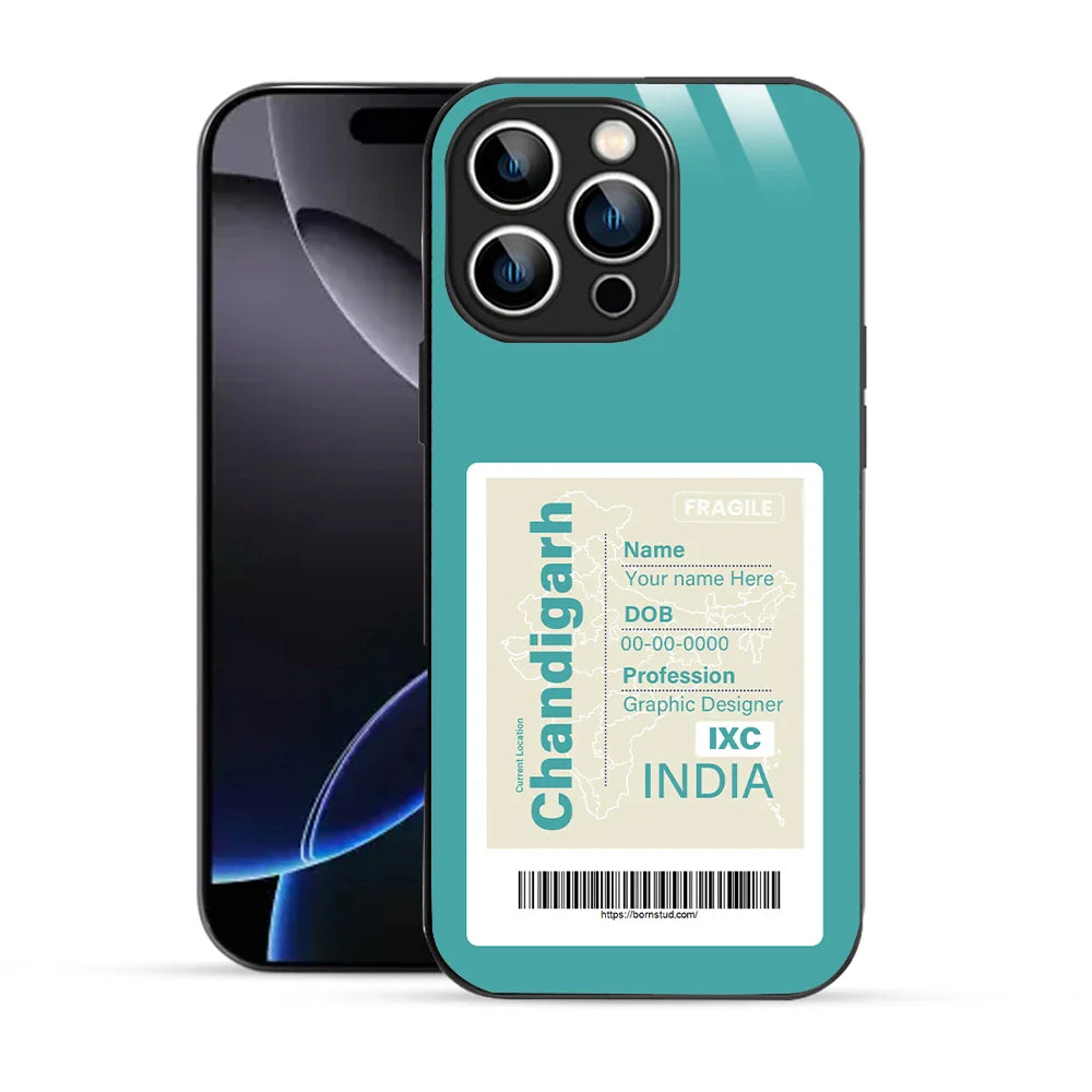 Bornstud Personalised my City tag Printed Case Light Sea Green