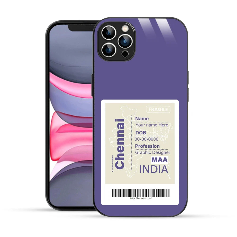 Bornstud Personalised my City tag Printed Case for iPhone 12 Pro Butterfly Bush