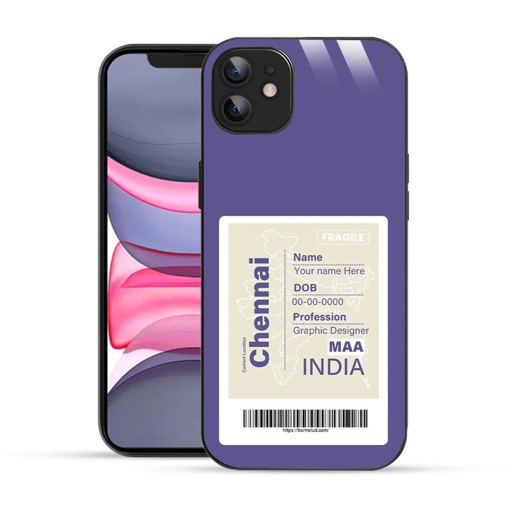 Bornstud Personalised my City tag Printed Case for iPhone 11 Butterfly Bush