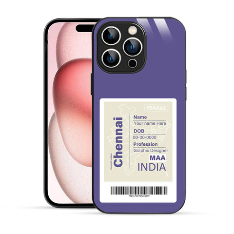 Bornstud Personalised my City tag Printed Case for iPhone 15 Pro Max Butterfly Bush