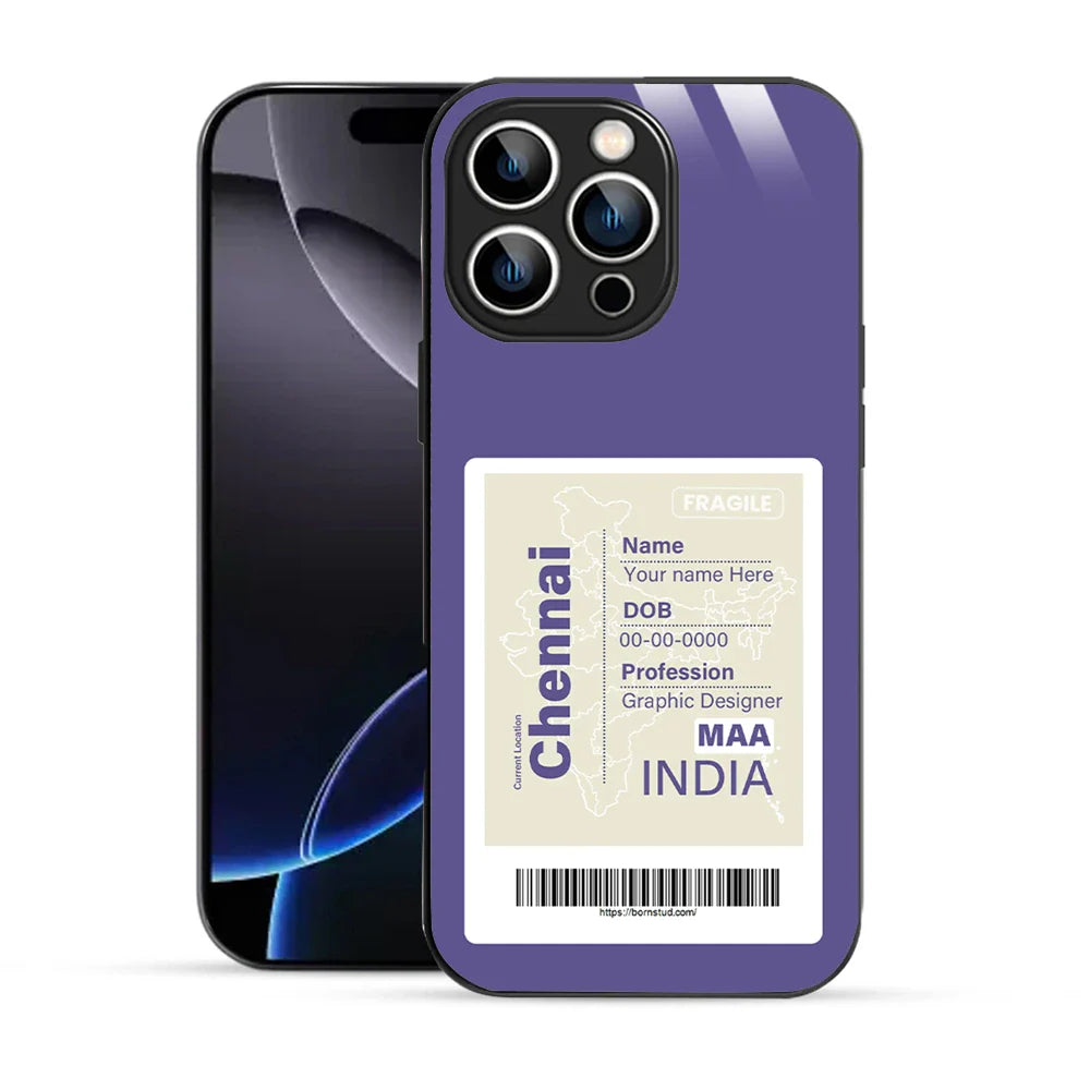 Bornstud Personalised my City tag Printed Case for iPhone 16 Pro Max Butterfly Bush