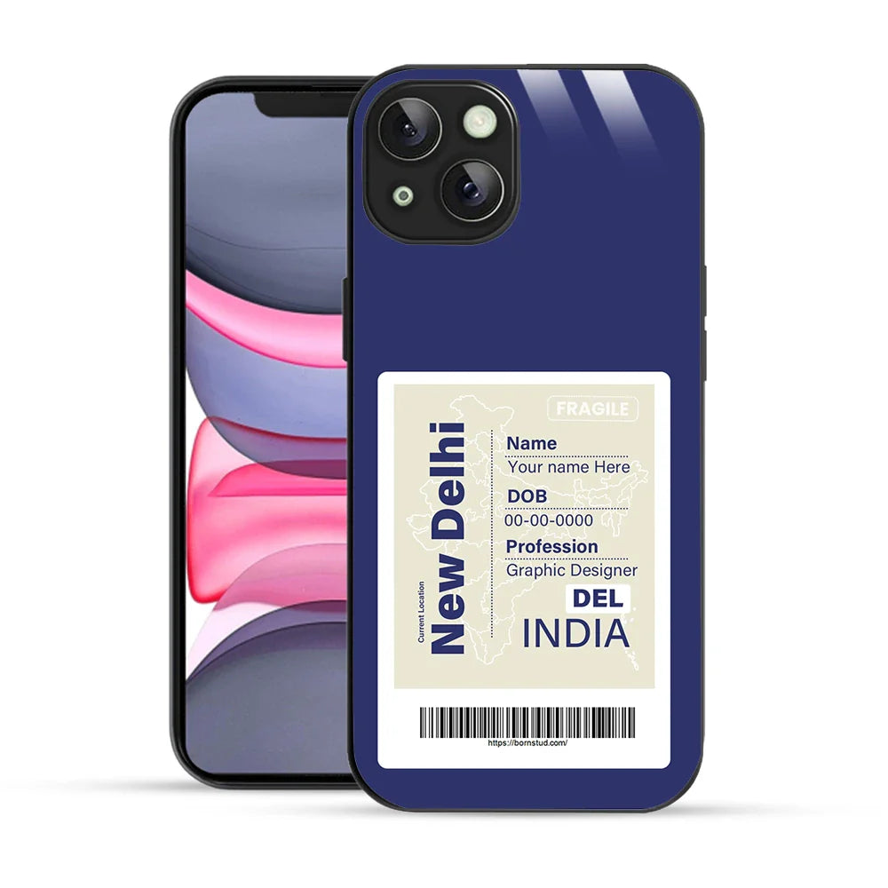 Bornstud Personalised my City tag Printed Case for iPhone 14 Rhino