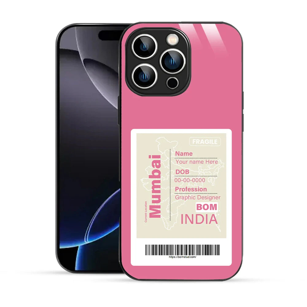 Bornstud Personalised my City tag Printed Case Blush Red