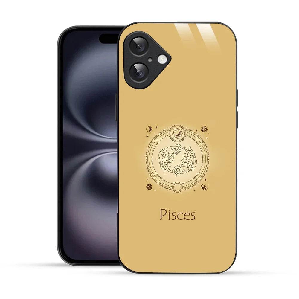 Bornstud Zodiac Pisces Yellow Printed Case for iPhone 16 Plus - Bornstud