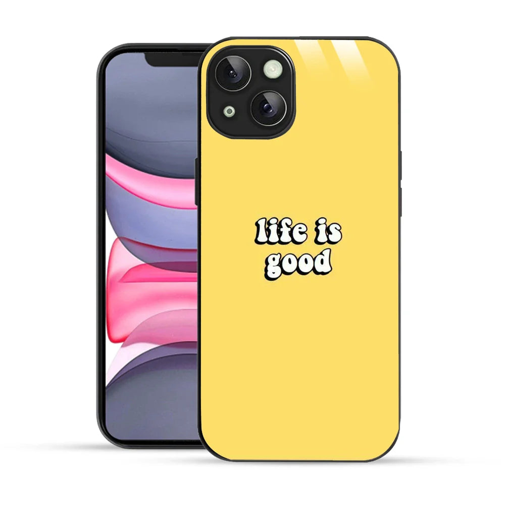 Bornstud Life is Good Quote Printed Case for iPhone 13