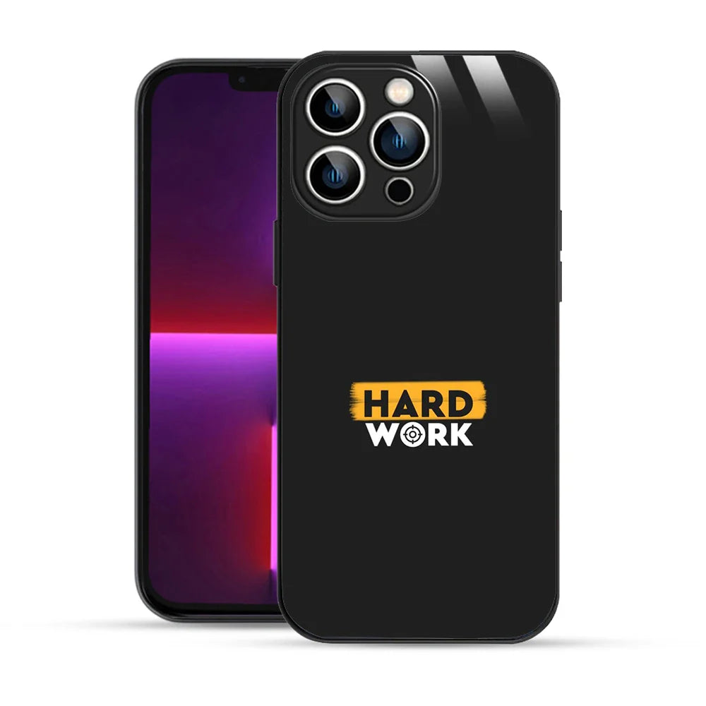 Bornstud Hard Work Quote Printed Case for iPhone 13 Pro
