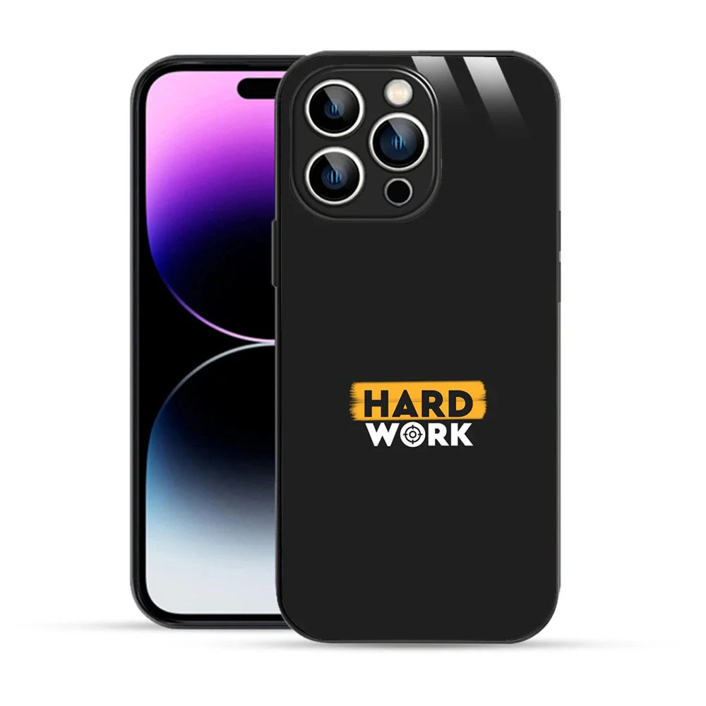 Bornstud Hard Work Quote Printed Case for iPhone 14 Pro