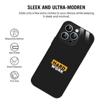 Bornstud Hard Work Quote Printed Case for iPhone 15 Pro Max
