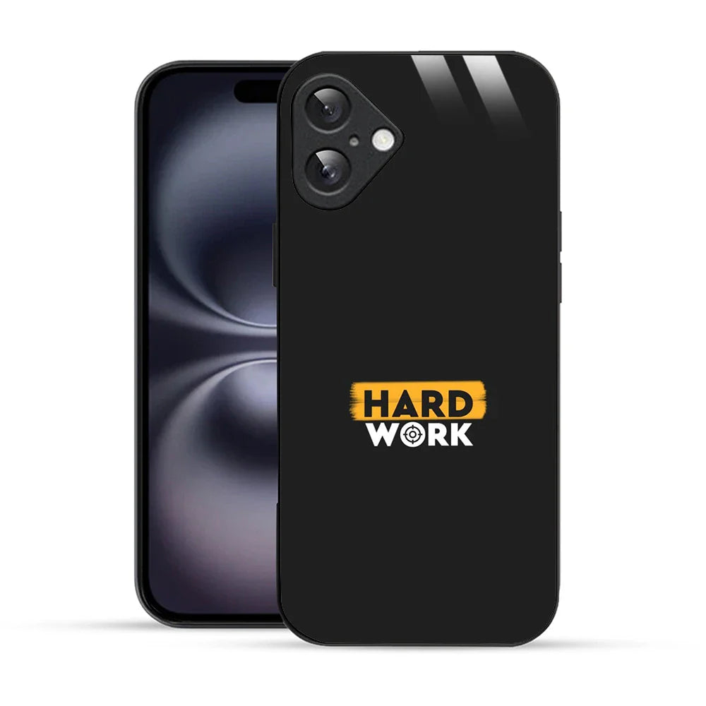 Bornstud Hard Work Quote Printed Case for iPhone 16