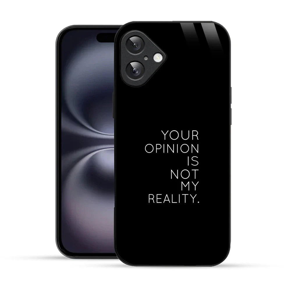 Bornstud Bold Reality Quote Printed Case for iPhone 16