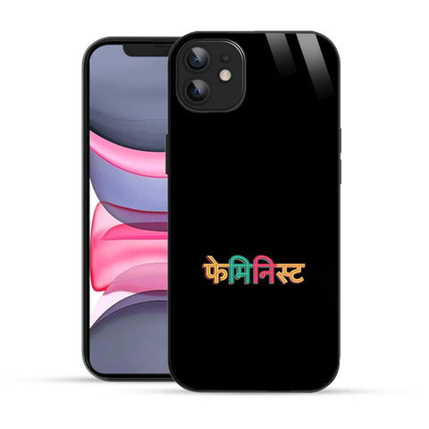 Bornstud Hindi Feminist Quote Printed Case for iPhone 11