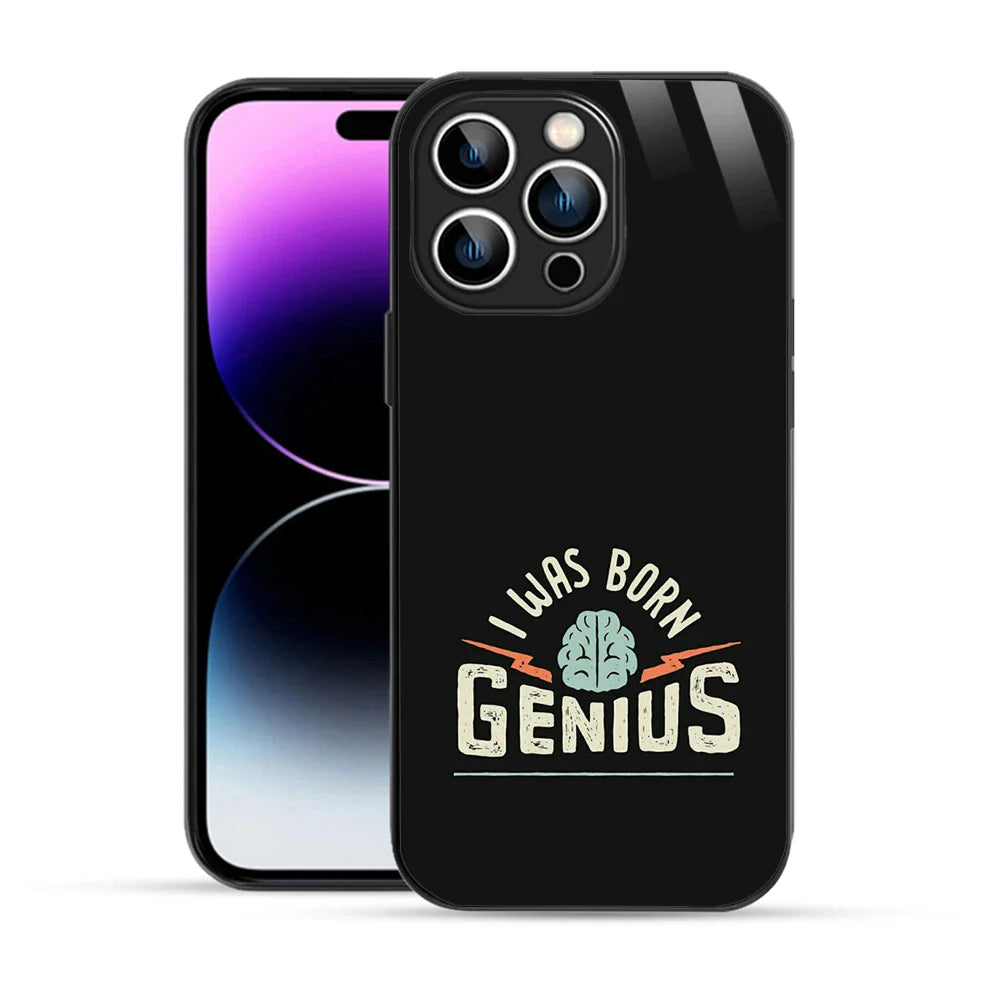Bornstud Genius Mind Quote Printed Case for iPhone 14 Pro