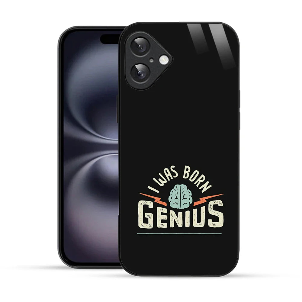 Bornstud Genius Mind Quote Printed Case for iPhone 16 Plus