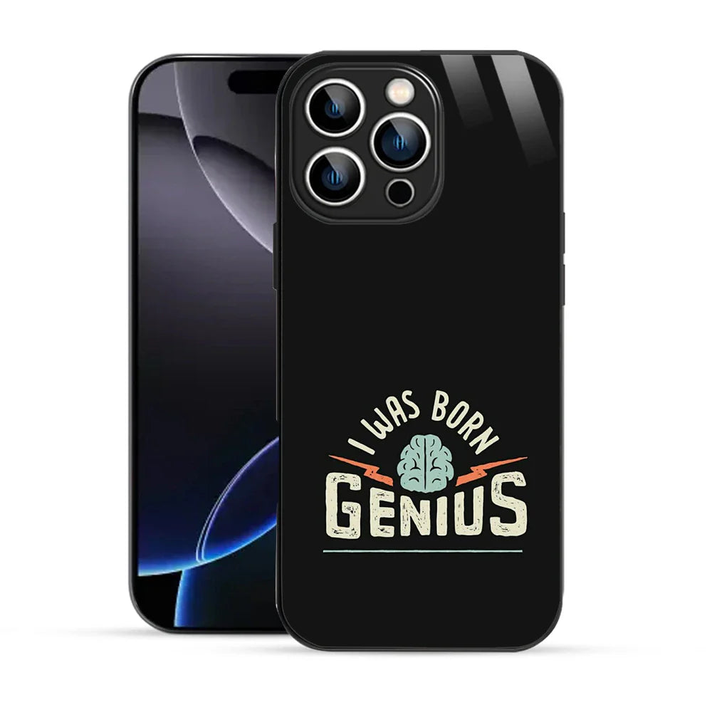 Bornstud Genius Mind Quote Printed Case for iPhone 16 Pro Max