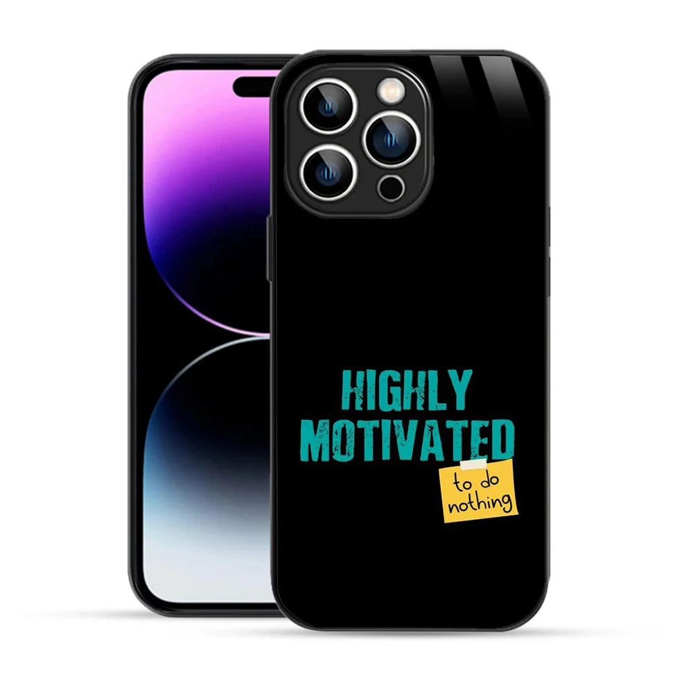 Bornstud Lazy Motivation Quote Printed Case for iPhone 14 Pro