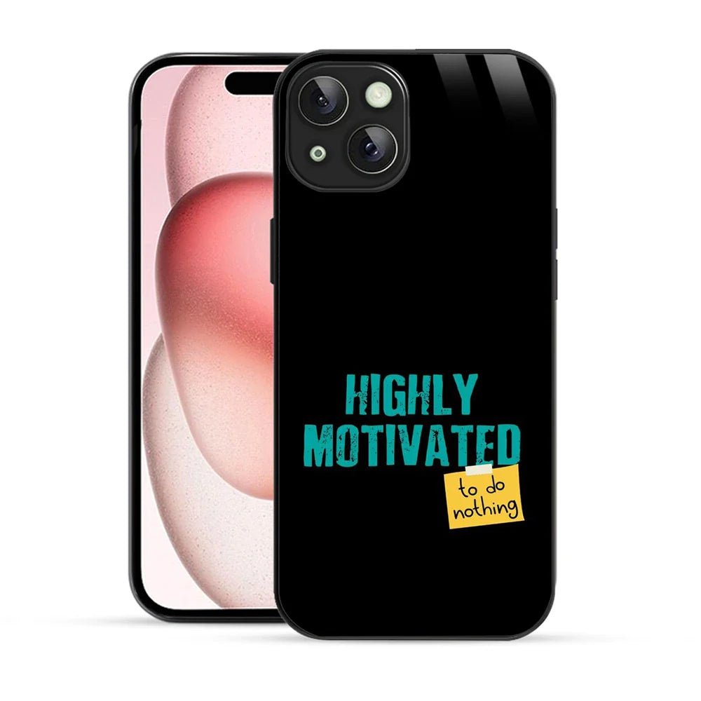 Bornstud Lazy Motivation Quote Printed Case for iPhone 15