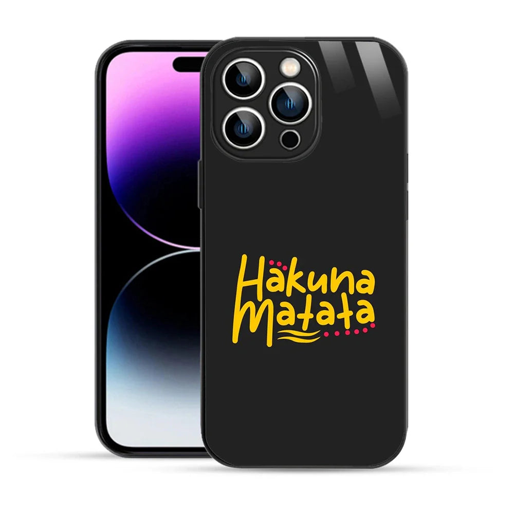 Bornstud Hakuna Matata Quote Printed Case for iPhone 14 Pro