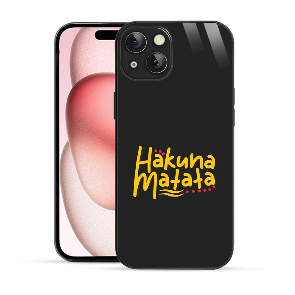 Bornstud Hakuna Matata Quote Printed Case for iPhone 15 Plus