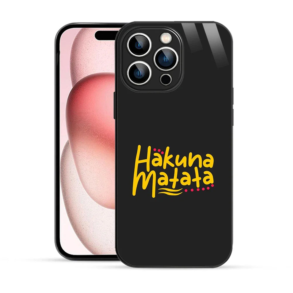 Bornstud Hakuna Matata Quote Printed Case for iPhone 15 Pro
