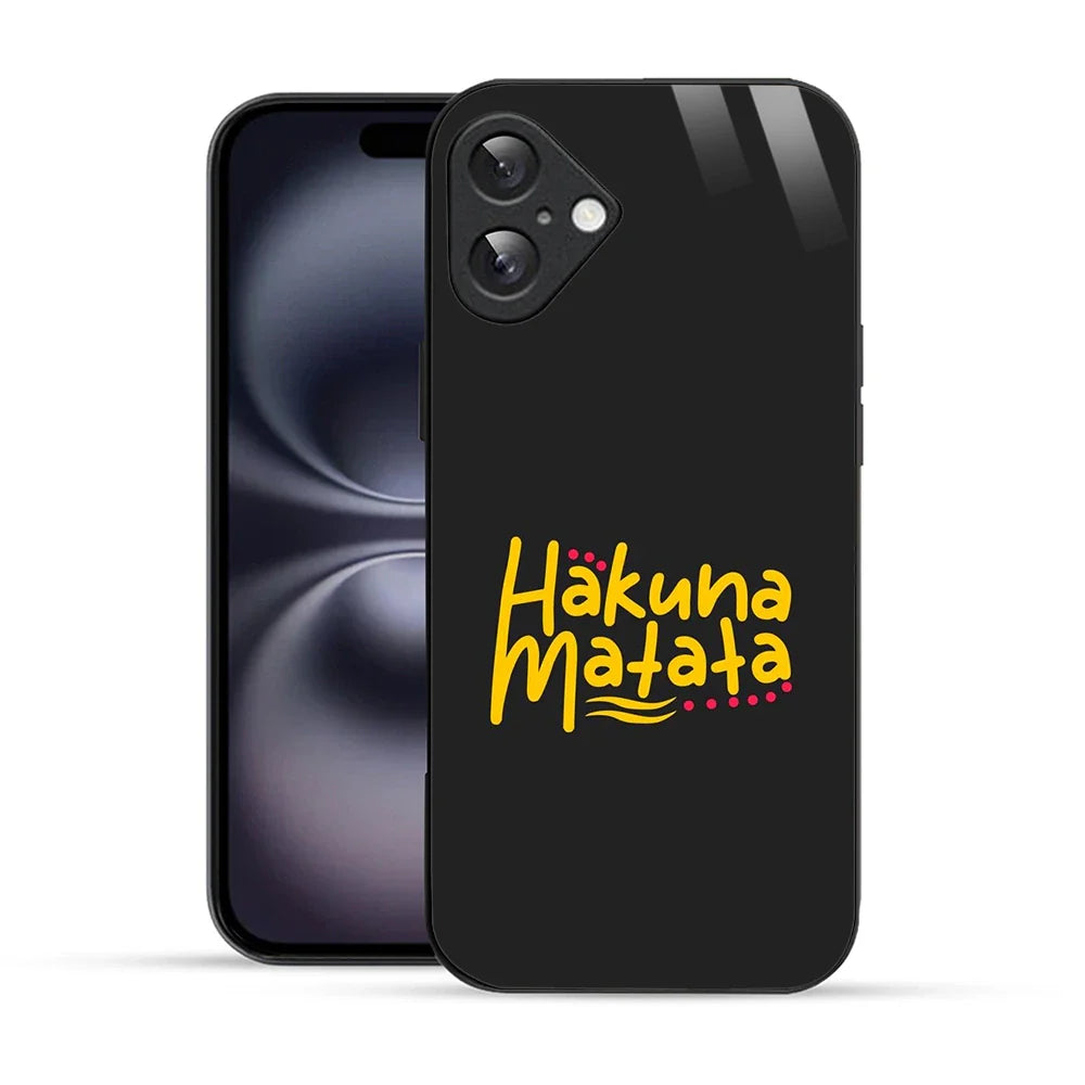 Bornstud Hakuna Matata Quote Printed Case for iPhone 16 Plus