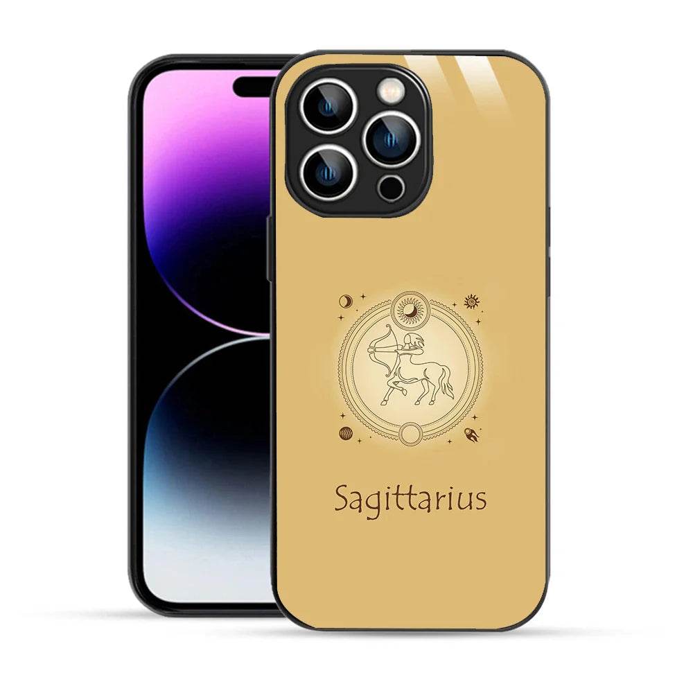Bornstud Zodiac Saggitarius Yellow Printed Case for iPhone 14 Pro Max - Bornstud